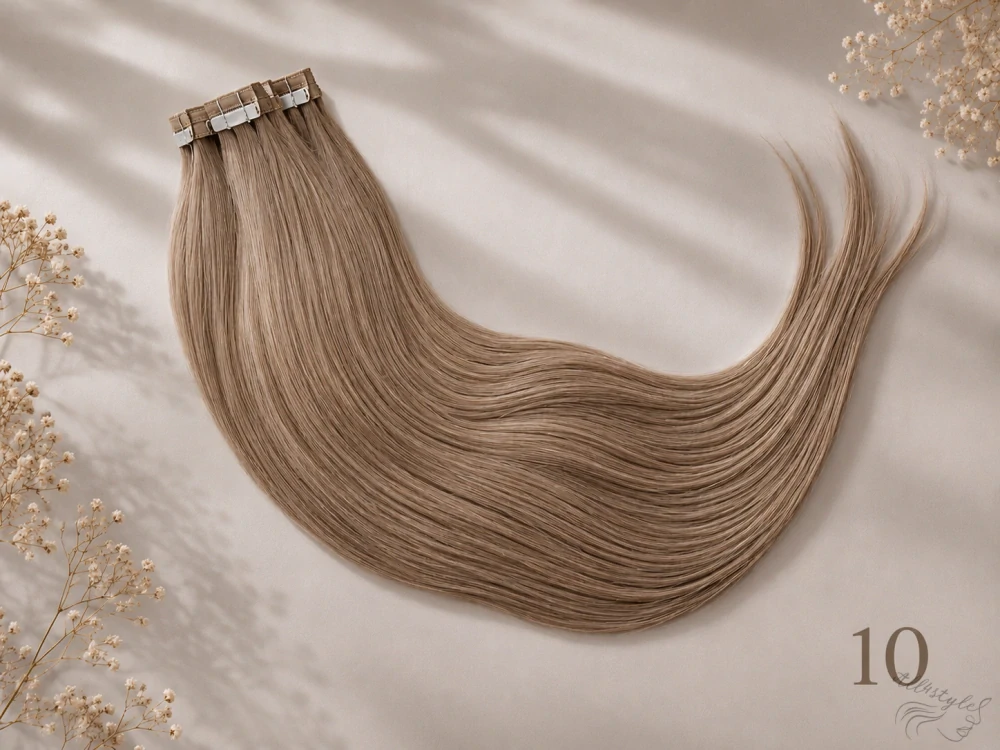 Clip in vlasy (klipy) na prodlužování vlasů 40cm 10 - popelavá blond (100g)