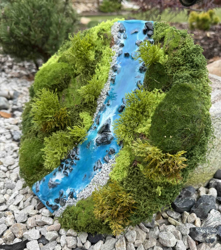 Smaragdové údolí | 3D obraz, 30 cm