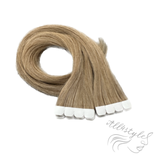 Vlasové PU pásky MINI tape in na prodlužování vlasů 30cm 27 - tmavá blond