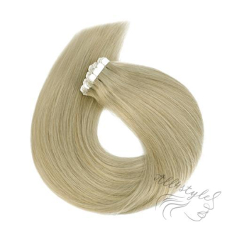 Vlasové PU pásky MINI tape in na prodlužování vlasů 50cm střední šedá