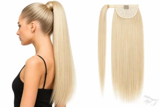 Culík z pravých vlasů na prodlužování vlasů 40cm 613 - nejsvětlejší blond