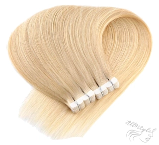 Vlasové PU pásky MINI tape in na prodlužování vlasů 40cm 613 - nejsvětlejší blond