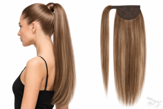 Culík z pravých vlasů na prodlužování vlasů 40cm 06 - teplá světle hnědá